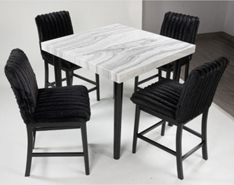 Mervannie dining table + 4 Barstool