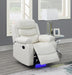 WHITE MOTION LED CHAIR Huntsville Furniture Outlet