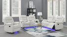 WHITE MOTION LED LOVESEAT Huntsville Furniture Outlet