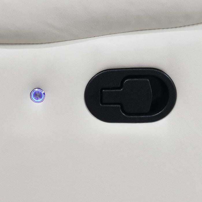 WHITE MOTION LED LOVESEAT Huntsville Furniture Outlet