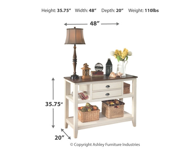 Whitesburg Dining Table and 4 Chairs and Bench with Storage Huntsville Furniture Outlet