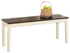 Whitesburg Dining Table and 4 Chairs and Bench with Storage Huntsville Furniture Outlet