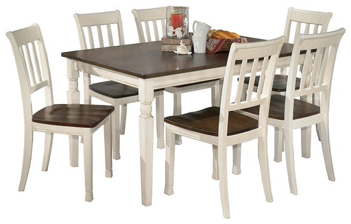Whitesburg Dining Table and 6 Chairs Huntsville Furniture Outlet