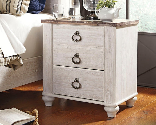 Willowton Two Drawer Night Stand Huntsville Furniture Outlet