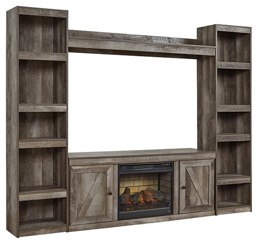Wynnlow 4-Piece Entertainment Center with Electric Fireplace Huntsville Furniture Outlet