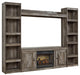 Wynnlow 4-Piece Entertainment Center with Electric Fireplace Huntsville Furniture Outlet