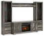 Wynnlow 4-Piece Entertainment Center with Electric Fireplace Huntsville Furniture Outlet