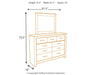 Zelen Full Panel Headboard with Mirrored Dresser Huntsville Furniture Outlet