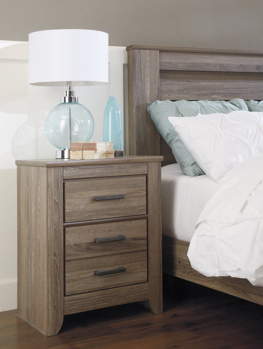 Zelen Full Panel Headboard with Mirrored Dresser and 2 Nightstands Huntsville Furniture Outlet