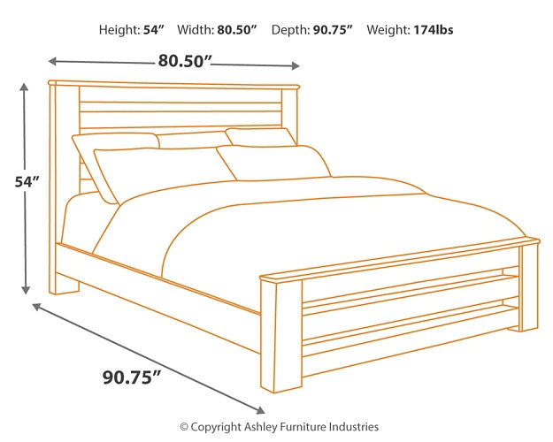 Zelen King Panel Bed with Mirrored Dresser and Chest Huntsville Furniture Outlet