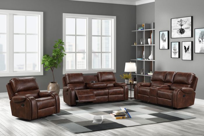 CITADEL SOFA BROWN MOTION DDT W/ USB CHARGING
