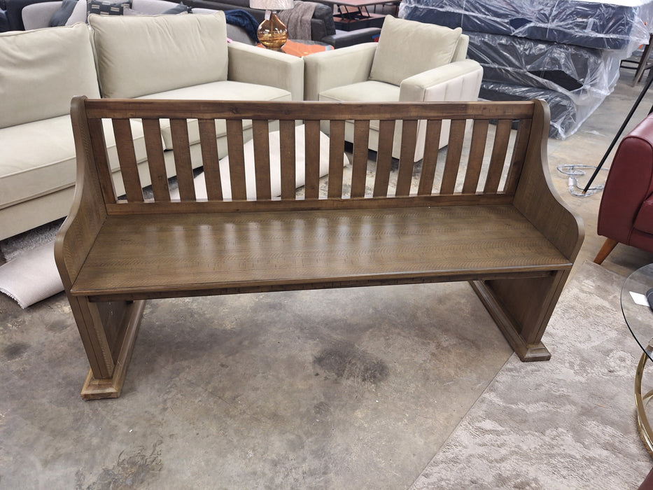 pew bench gray finish