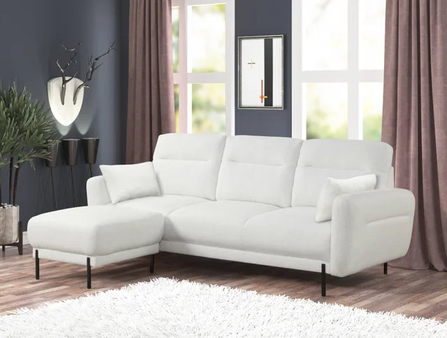 Lily Fur Sectional W/Ottoman