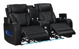 DUBAI 3PC Black Power Reclining Set