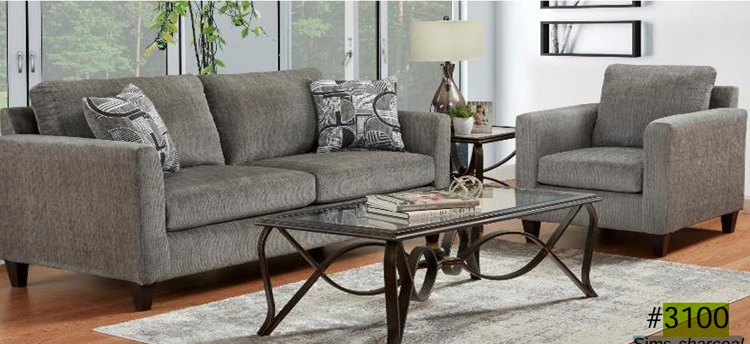 3100 Sims charcoal Loveseat