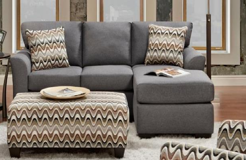 3900 Cosmopolitan grey sofa chaise