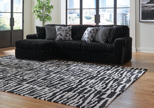 Midnight-Madness Left 2-Piece Sectional Sofa with Chaise