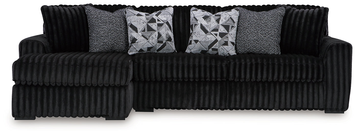 Midnight-Madness Left 2-Piece Sectional Sofa with Chaise