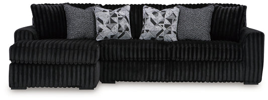 Midnight-Madness Left 2-Piece Sectional Sofa with Chaise