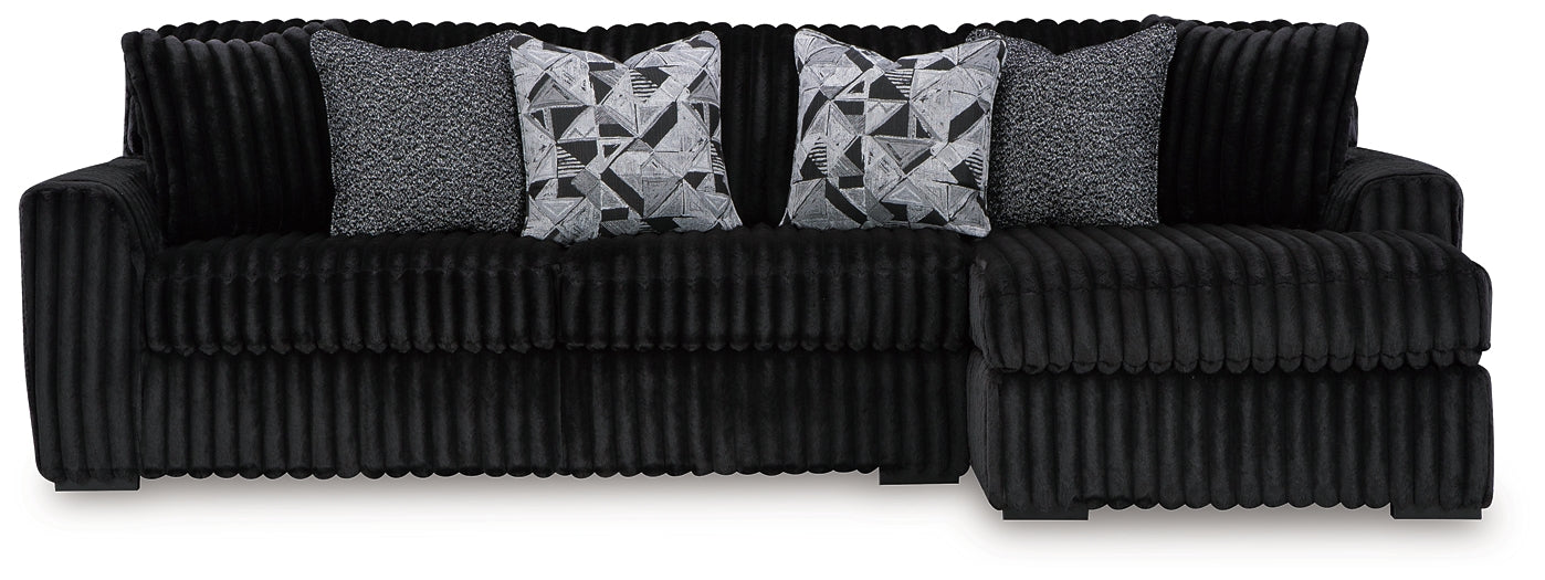Midnight-Madness Right 2-Piece Sectional Sofa with Chaise