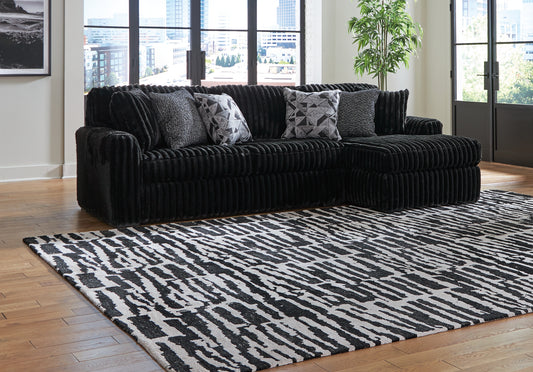 Midnight-Madness Right 2-Piece Sectional Sofa with Chaise