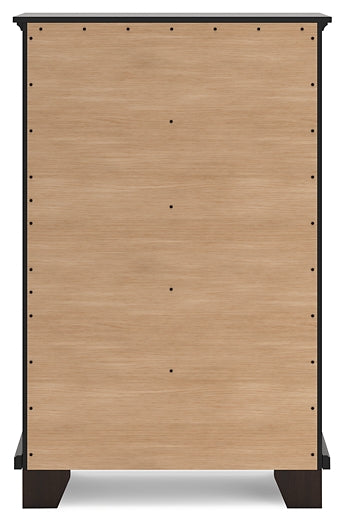 Covetown Queen Panel Bed with Mirrored Dresser and Chest