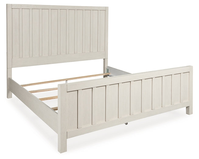 Shaybrock Queen Panel Bed with Mirrored Dresser