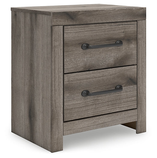 Graystorm Twin Panel Bed with Mirrored Dresser and Nightstand