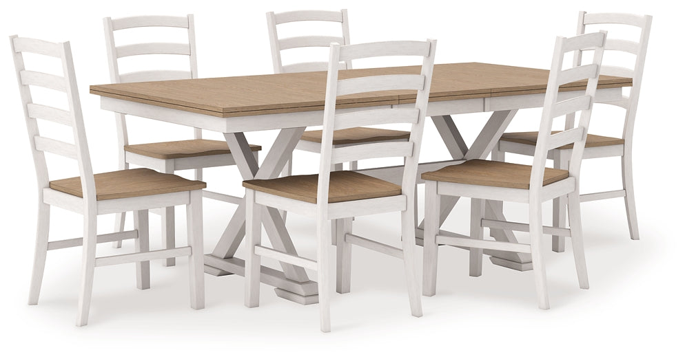 Purlaney Dining Table and 6 Chairs