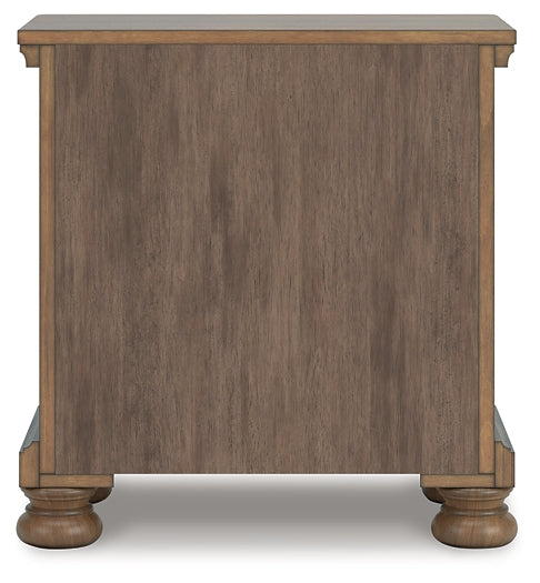 Feddinger King Panel Bed with Mirrored Dresser and Nightstand