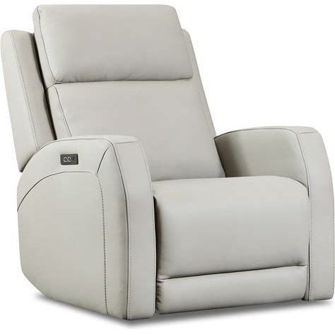 Southern Motion Garbo Power Swivel Glider Leather Recliner light gray