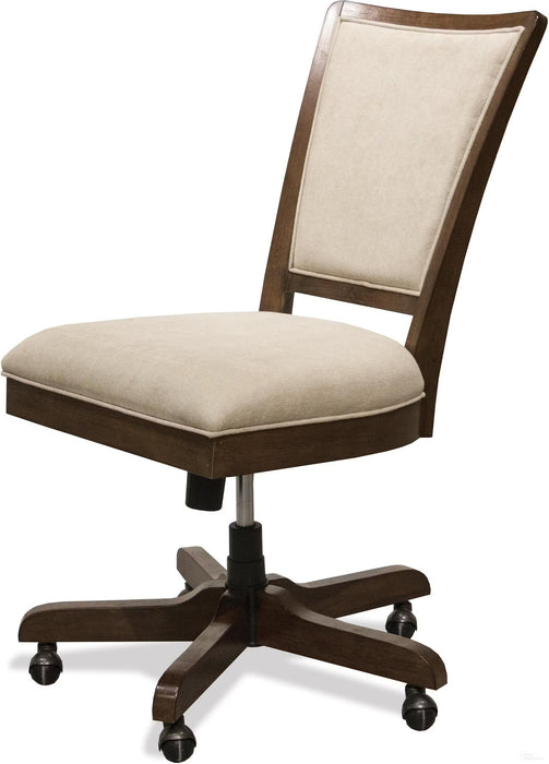Vogue Plymouth Brown Oak Upholstered Desk Chair