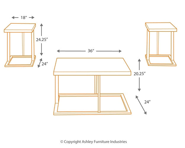 Airdon Occasional Table Set (3/CN) Huntsville Furniture Outlet