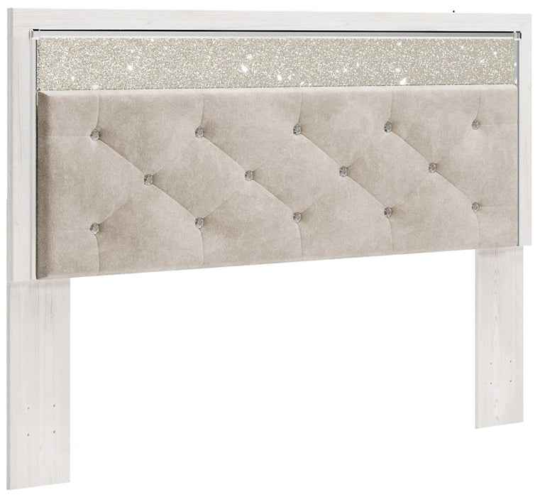Altyra King Panel Headboard with Mirrored Dresser, Chest and 2 Nightstands Huntsville Furniture Outlet