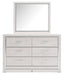Altyra King Upholstered Storage Bed with Mirrored Dresser and Nightstand Huntsville Furniture Outlet