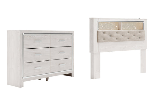 Altyra Queen Bookcase Headboard with Dresser Huntsville Furniture Outlet