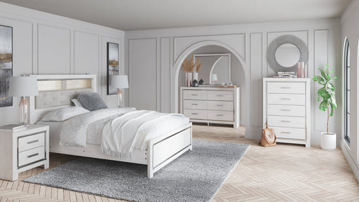 Altyra Queen Panel Bookcase Bed with Mirrored Dresser Huntsville Furniture Outlet