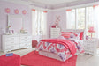 Anarasia Full Sleigh Headboard with Mirrored Dresser Huntsville Furniture Outlet