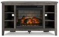Arlenbry Corner TV Stand with Electric Fireplace Huntsville Furniture Outlet