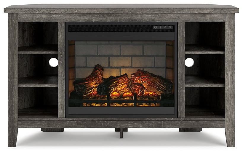 Arlenbry Corner TV Stand with Electric Fireplace Huntsville Furniture Outlet