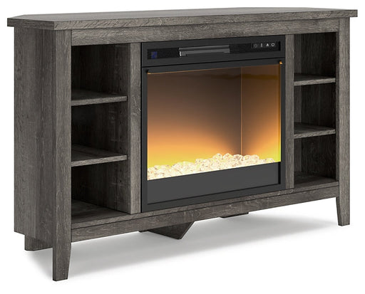 Arlenbry Corner TV Stand with Electric Fireplace Huntsville Furniture Outlet