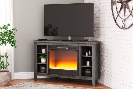 Arlenbry Corner TV Stand with Electric Fireplace Huntsville Furniture Outlet
