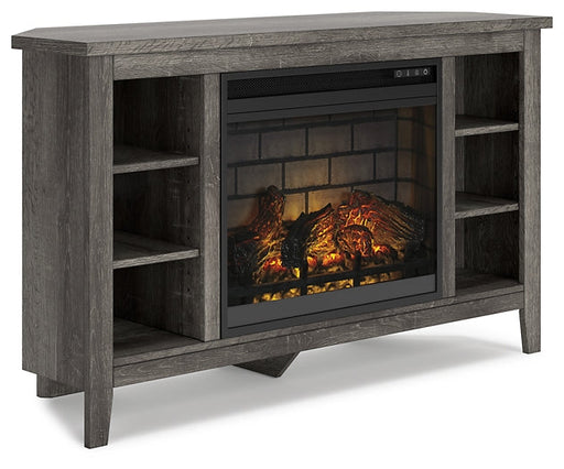 Arlenbry Corner TV Stand with Electric Fireplace Huntsville Furniture Outlet