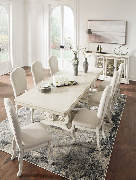 Arlendyne Dining Table and 8 Chairs Huntsville Furniture Outlet