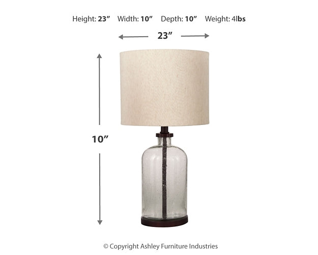 Bandile Glass Table Lamp (1/CN) Huntsville Furniture Outlet