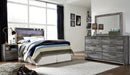 Baystorm Full Panel Headboard with Mirrored Dresser and Nightstand Huntsville Furniture Outlet