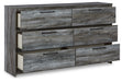 Baystorm Queen Panel Headboard with Mirrored Dresser Huntsville Furniture Outlet