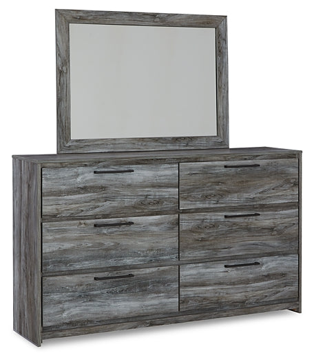 Baystorm Queen Panel Headboard with Mirrored Dresser Huntsville Furniture Outlet