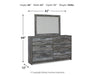 Baystorm Queen Panel Headboard with Mirrored Dresser Huntsville Furniture Outlet