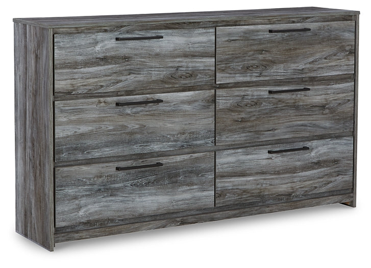 Baystorm Queen Panel Headboard with Mirrored Dresser and 2 Nightstands Huntsville Furniture Outlet